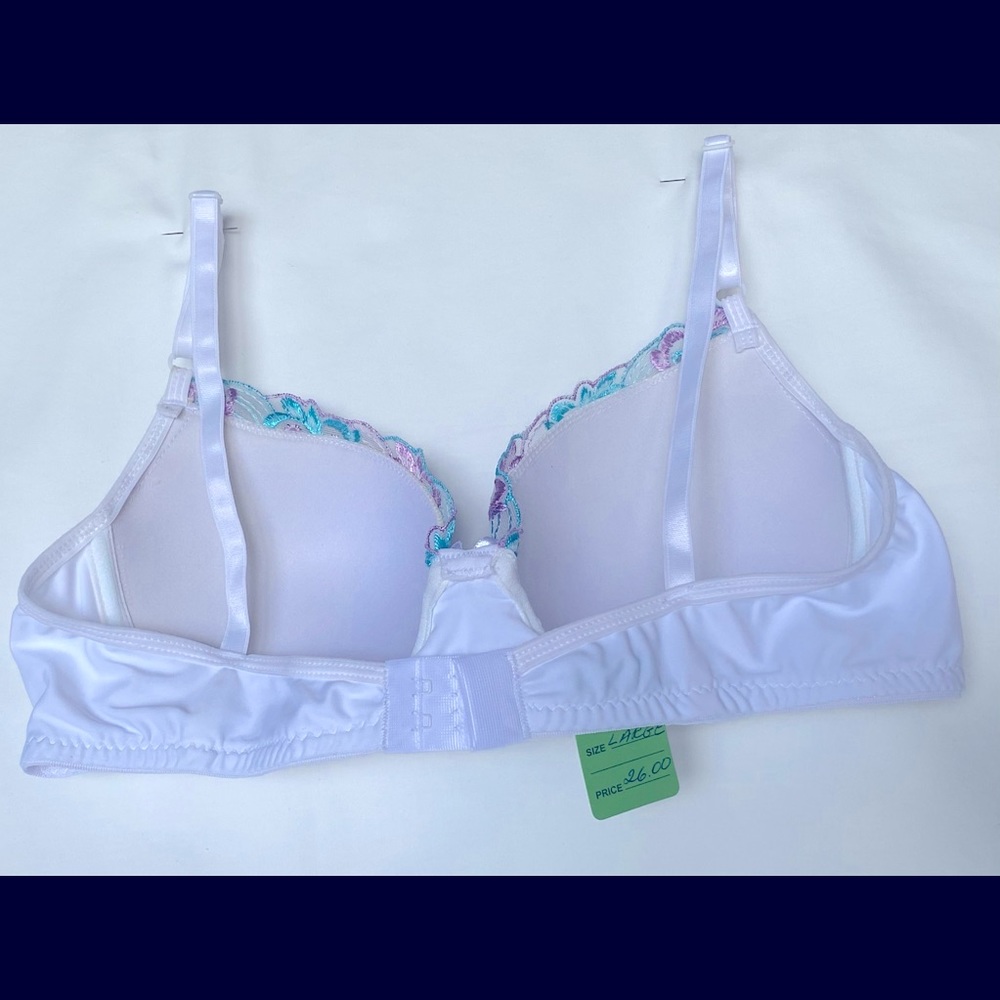 NWT Brazilian Style Women Sexy 🔥🔥Underwired Padded Embroidered Bra Large - Picture 6 of 11